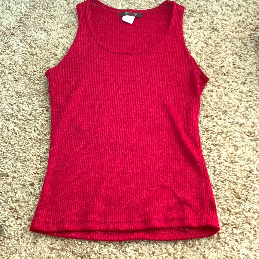 This is a beautiful red tang top